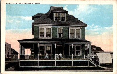Vintage Postcard Villa Cote Old Orchard ME Maine 1924                      I-030
