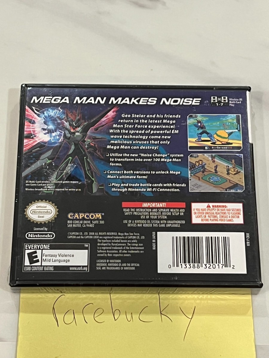 専用　Players Association Mega Man Star Force 3 Black Ace (Nintendo DS) NEW SEALED NM, SUPER