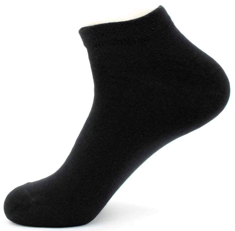 10 bis 50 Paar Sneaker Socken Herren Damen Baumwolle Schwarz Weiß Grau ohne Naht - Bild 2 von 4