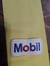 MOBIL PATCH.  NEW OLD STOCK. SEW OR IRON ON. 3 INCHES GAS OIL