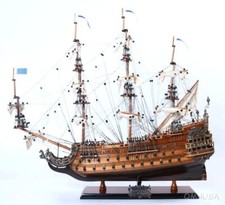 Soleil Royal Tall Ship Wooden Model 28" French Navy Warship Fully Built Boat New