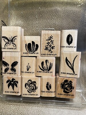 Stampin Up Two Step Watercolor Minis 2001 Wood Mounted Rubber Stamp Set ...