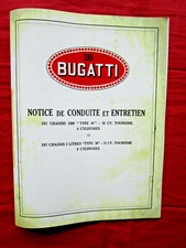 BUGATTI  Chassis 1500 type 40 /  2 litres type 38 /  manuel d'entretien  Reprint