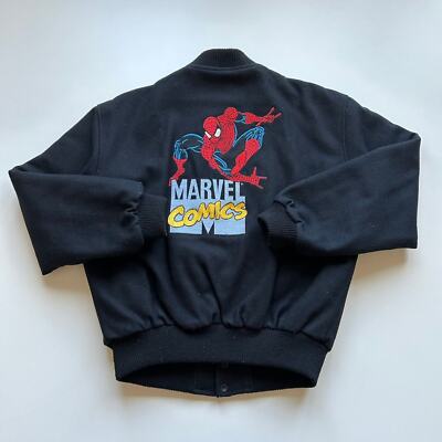 Vintage 1990s Spider-Man Embroidered Marvel Comics Jacket