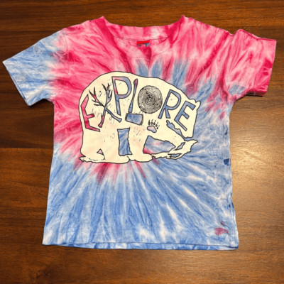 Jasper Explore Polar Bear Red Blue Tie Dye Tee Shirt Infants 6 Months