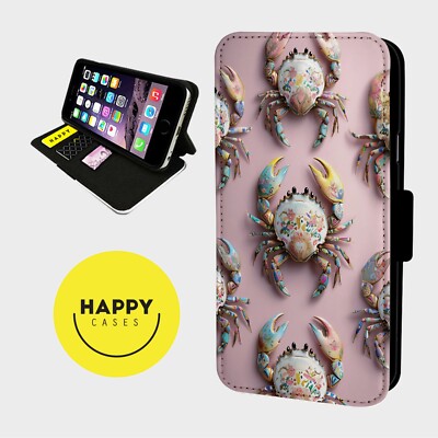 ZARTE KRABBE URLAUB KUNST - Kunstleder Klapp Handy Hülle Cover - iPhone/Samsung