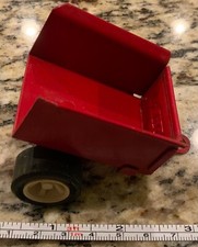 Tonka 3" Pressed Steel 2 Wheeled Cart / Trailer Vintage Red Vtg 3 Inch