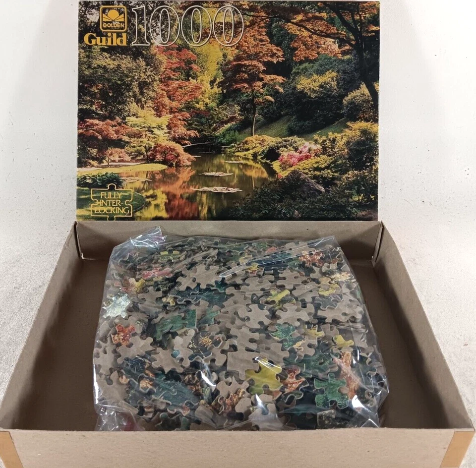 Rompecabezas de 1000 piezas de jardín floral leñoso gremio vintage Foto 3 de 3