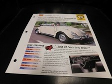 1949-1980 Volkswagen Super Beetle Cabriolet Spec Sheet Brochure Photo Poster