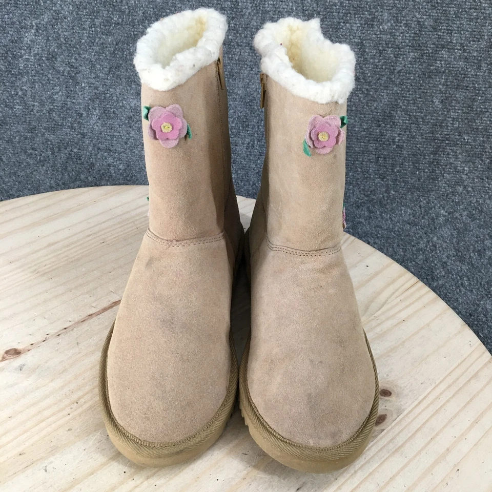 Botas Airwalk Juveniles 4.5 Cortas Piel de Oveja Beige Gamuza Cremallera Informal Cómodas Foto 4 de 4