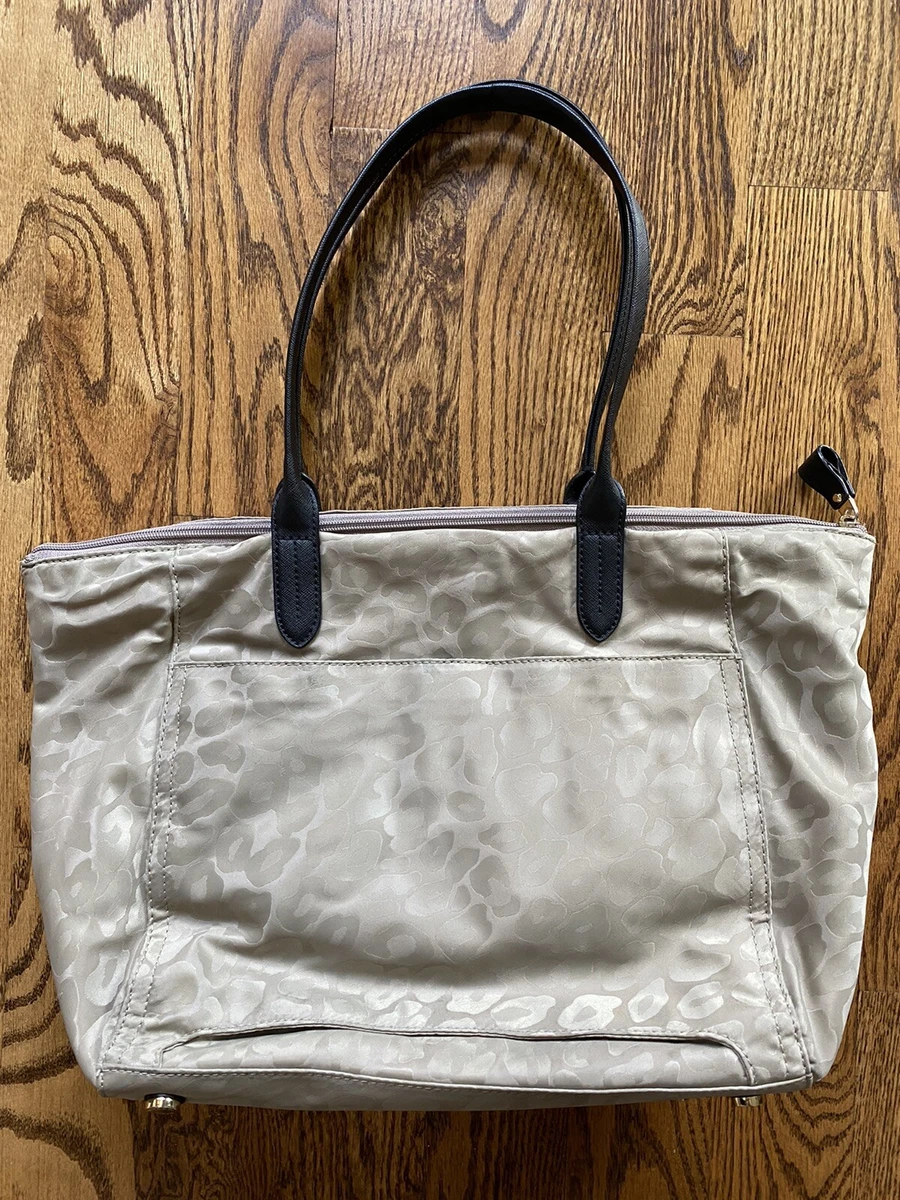 M tan nylon tote bag