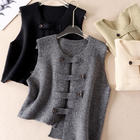 Retro Vintage Jacket / Tight Long Sleeve Top / Paid Asymmetric Skirt WEO0060 main image 1