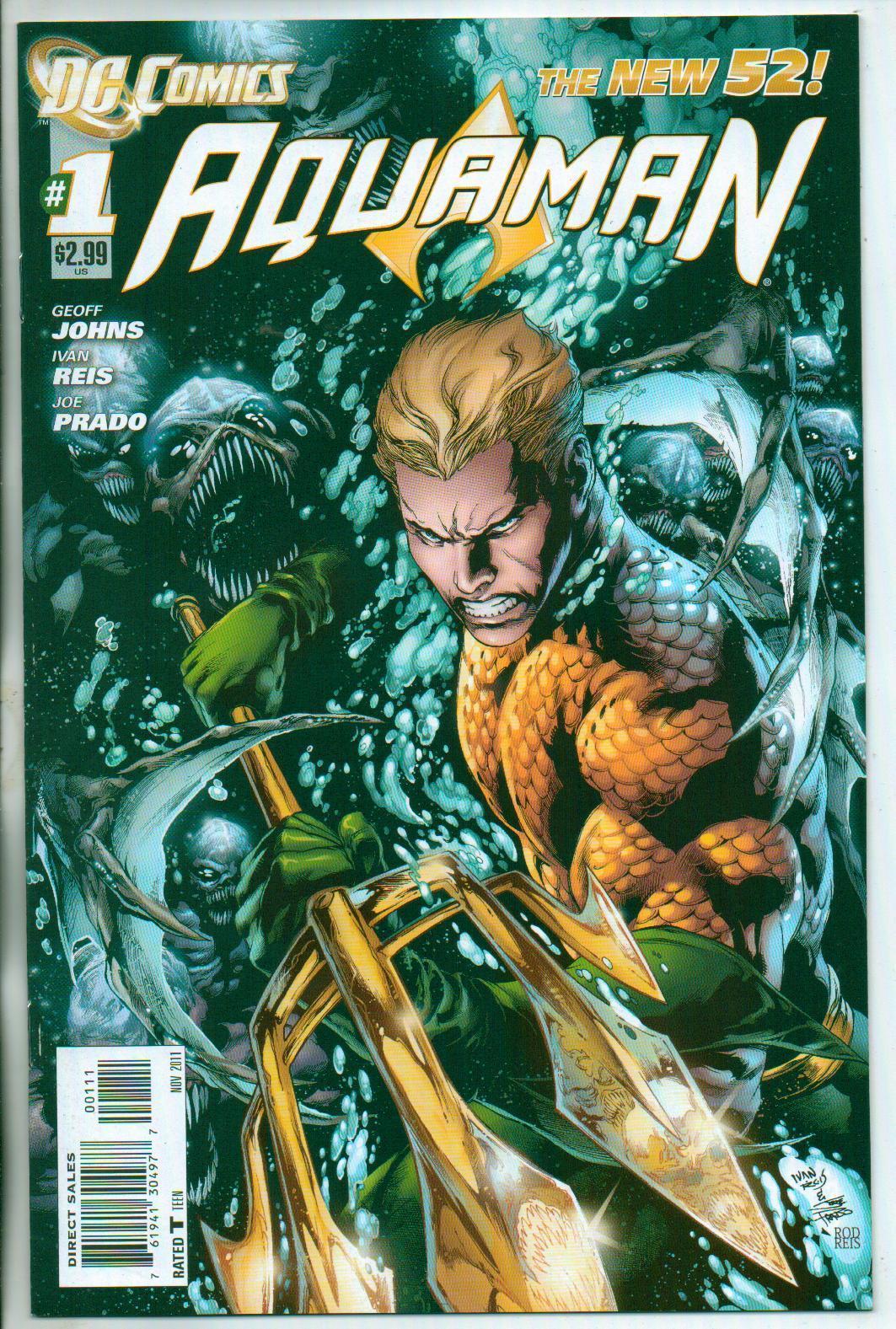 DC COMICS AQUAMAN #1 NEW 52 NOVEMBER 2011 1ST PRINT NM