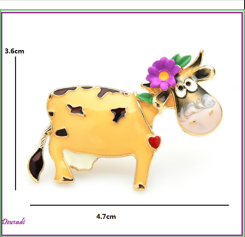 Clip With Flowers And A Naughty Cow For Dar Charm And Alegria To You
