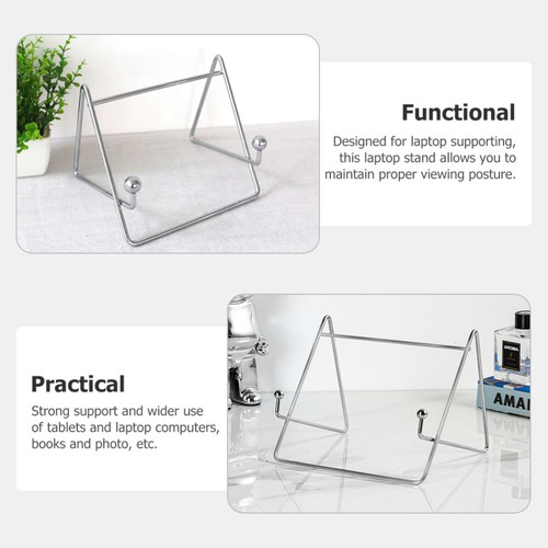 2pcs Iron Ergonomic Stand Table Centerpieces Notebook Stand Desk Support Holder - Photo 7/12