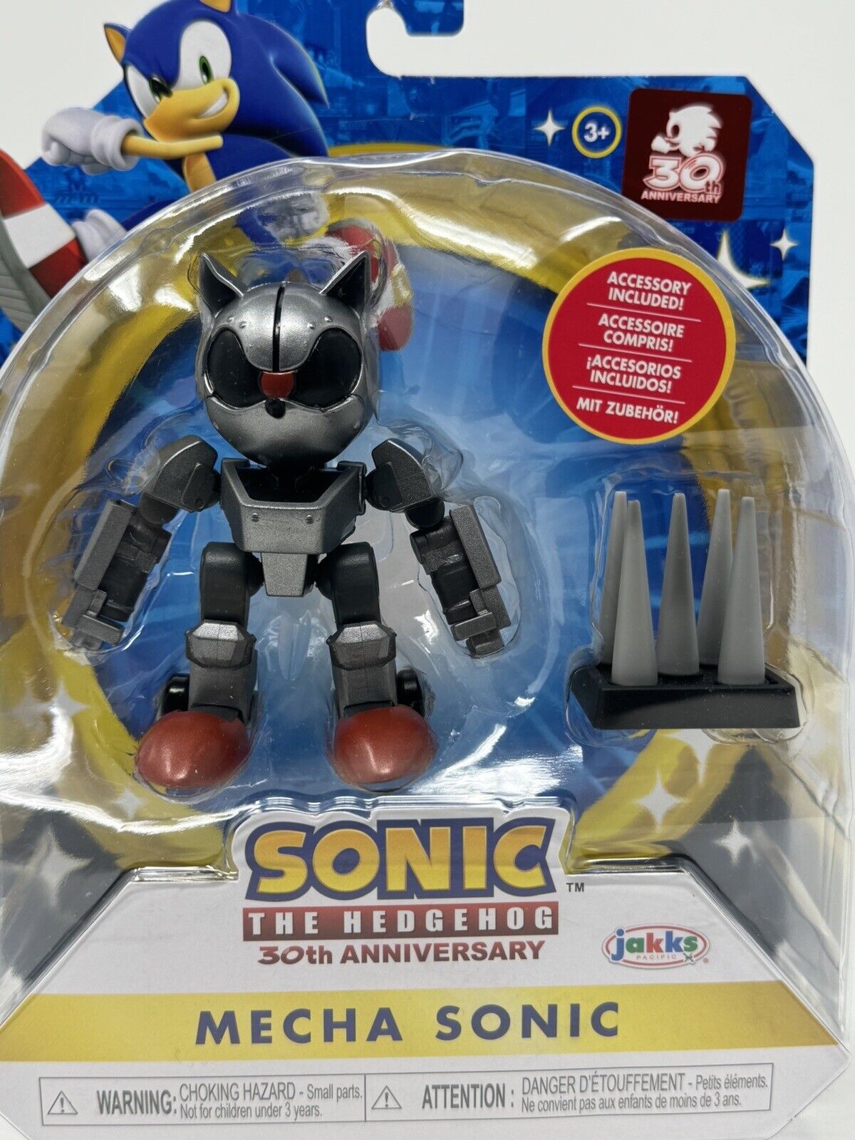  Sonic The Hedgehog 4-Inch Action Figure Mecha Sonic with Spike  Trap Collectible Toy : Toys & Games