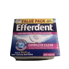Efferdent Anti-Bacterial Denture Cleanser Value Pack 252 Tablets