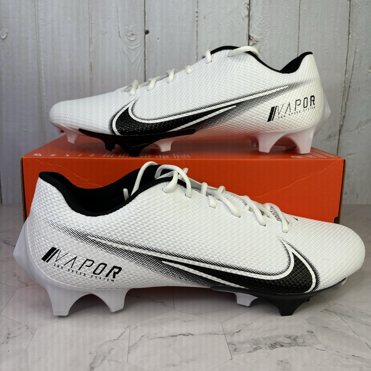 Nike Vapor Edge Pro 360 Speed Mens Sz 13 Wide White Football 