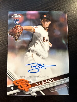 TY BLACH 2017 TOPPS CHROME AUTOGRAPH AUTO ROOKIE RC (GIANTS)