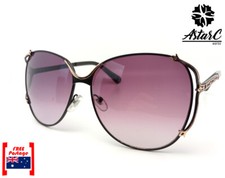 Black Butterfly Oversized MetalC Polarised Sunglasses Women - AstarC Wares