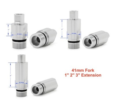 41mm Fork Tubes 1'' 2'' 3'' Extension For Harley Road King Electra Glide 06-13