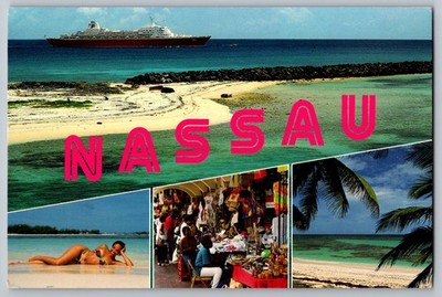Postcard - Nassau, Multiple Scenes, Bahamas