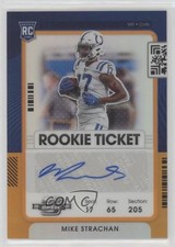 2021 Contenders Optic Rookie Ticket Orange Prizm 1/50 Mike Strachan Auto 0ei3