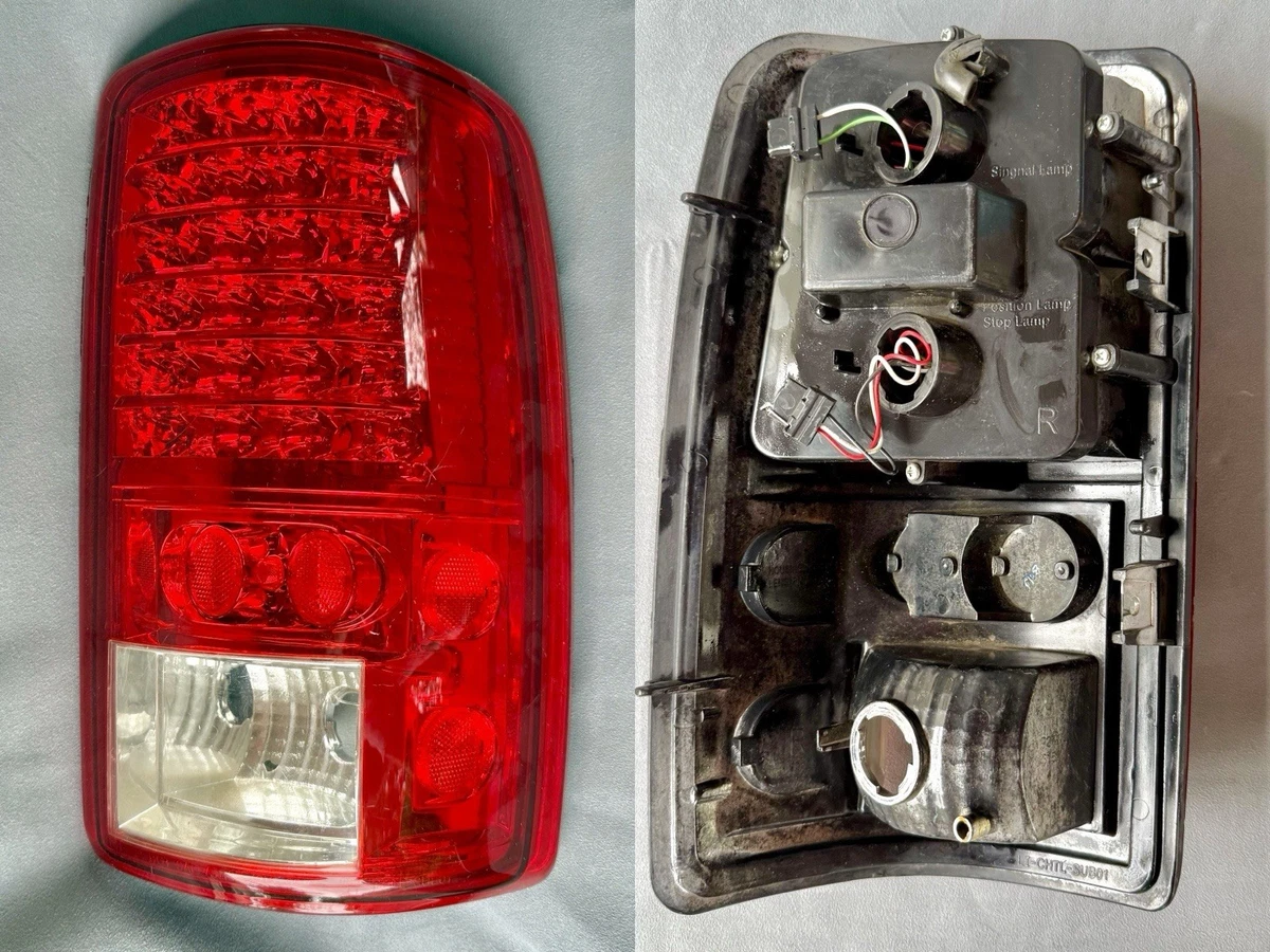 Luces Traseras Rojas Para Chevy Suburban/Tahoe Y GMC Yukon 2000-2006 | Lens Roja, Housing Cromo, DOT Certificado