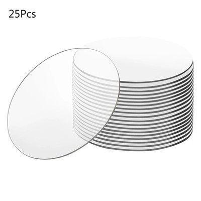 25pcs 2inch Clear Extruded Circle Acrylic Sheet Round Disc Sheet for DIY Project