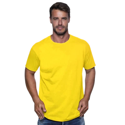 Tee shirt Homme JHK jaune 100% Coton - Photo 1/2