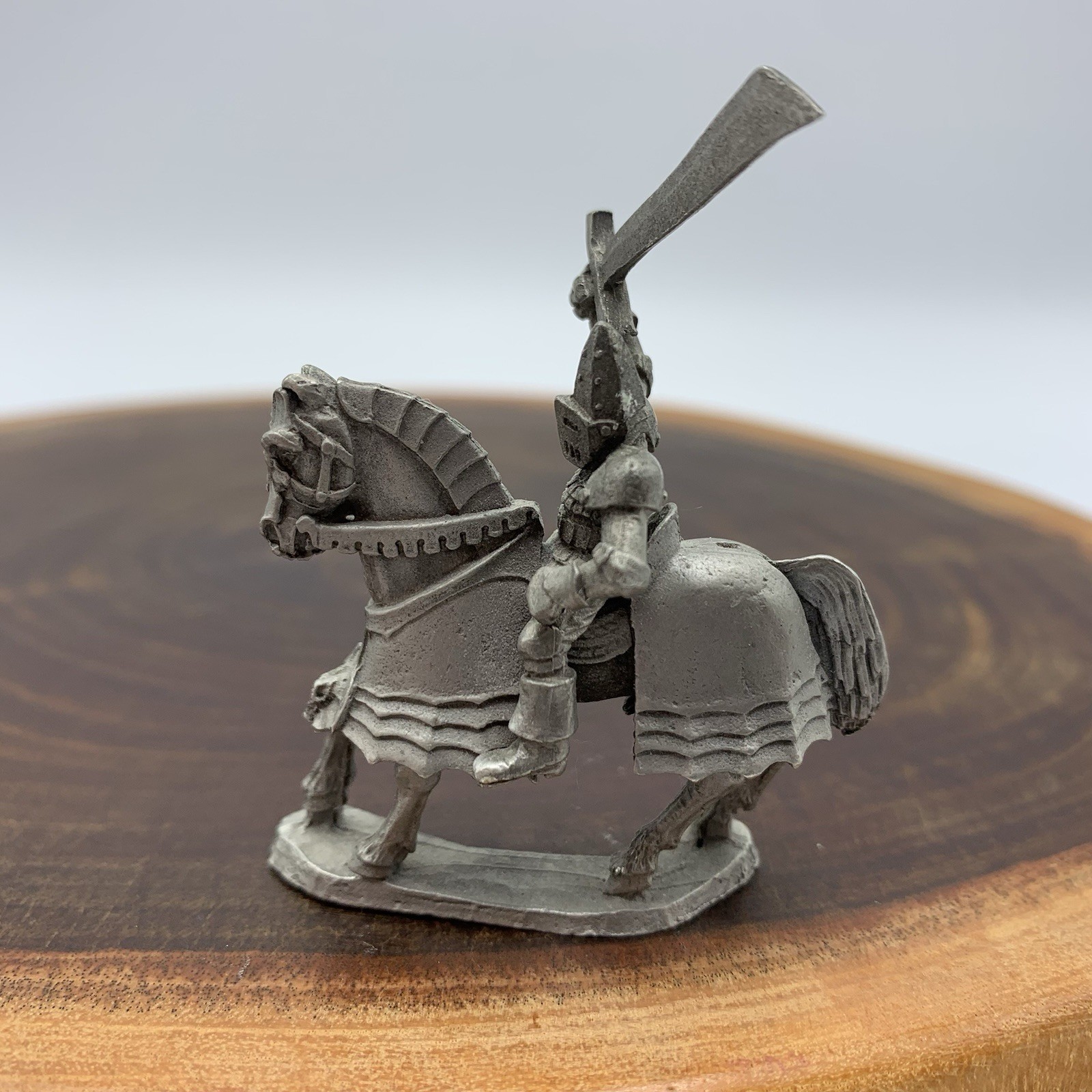 Ral Partha Mounted Knight With Warhorse Pewter Miniature Vtg 1986 Fantasy D&D