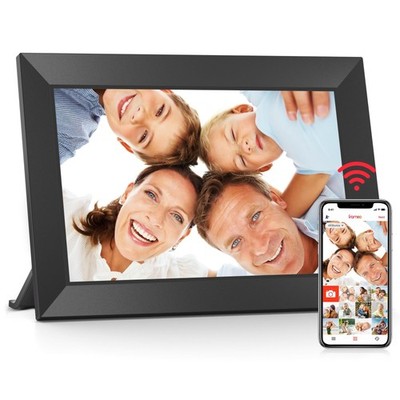 BIGASUO Digital Picture Frame, 10.1'' Frameo Digital Frame WiFi with 32GB Memo...