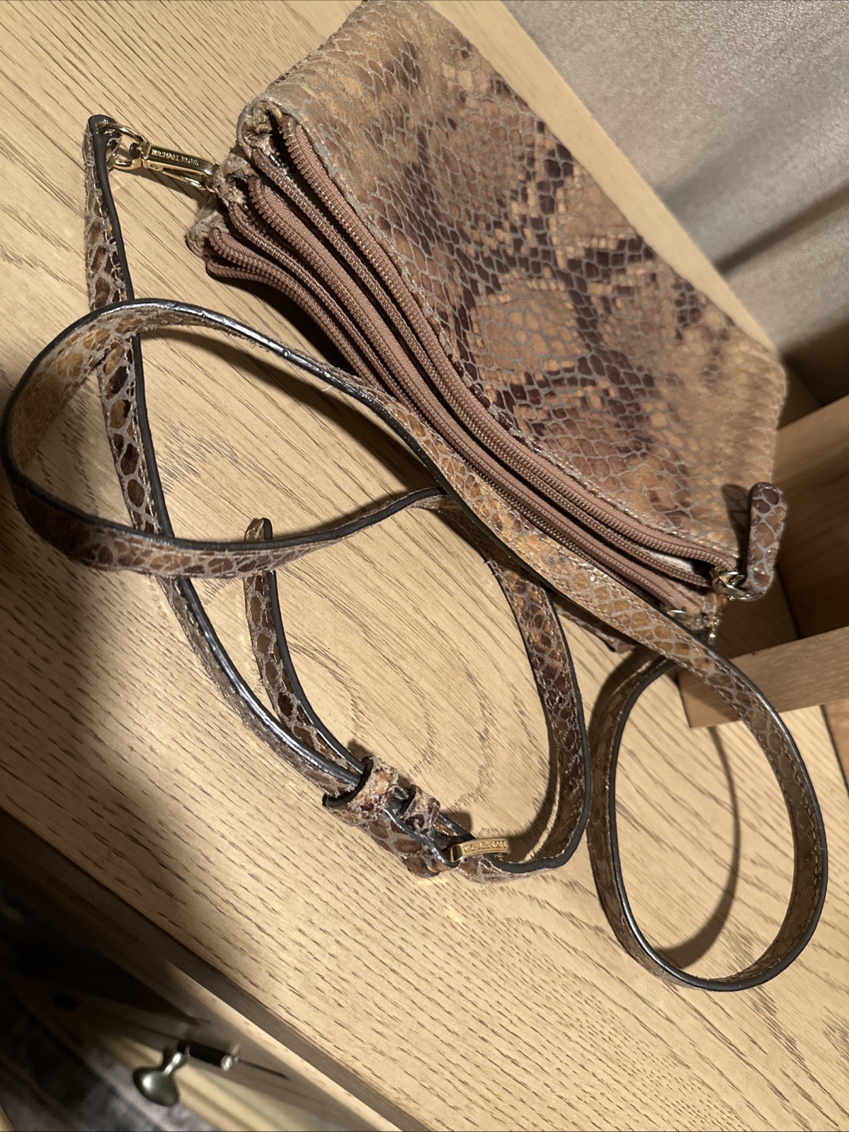 MICHAEL Kors Vintage Sloan Python Embossed Print … - image 11