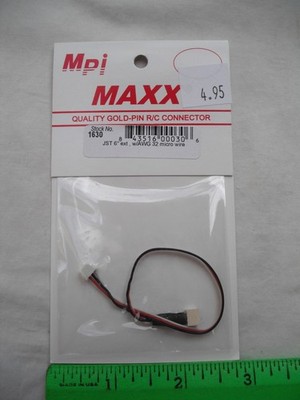 Maxx Products Mpi 1630, 6'' Extension, JST, Cable Wire, RC R/C Plane Airplane