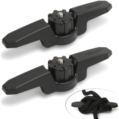 #ad Extended Kayak Cleat Track Mount XL Rail Anchor Tie Down Secure Black 2 PCS $16.50