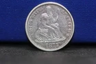 1875 Seated Liberty Dime Extremely Fine Original Toning 19th C Silver Type Coin