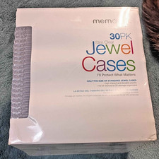 Memorex 30 PK Slim Color Jewel Cases CD DVD Media Plastic Storage NEW SEALED