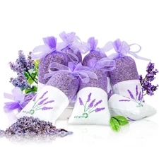 8 Packs French Lavender Sachets for Drawers and Closets Fresh Scents, Home Fr...