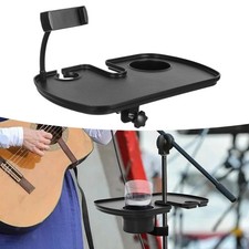 Microphone Stand Tray Clamp Tray Load Capacity Mic Stand Water Bottle Holder for