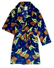 Boys /Toddler Fleece Bath Robe The Child Star Wars Baby Yoda Size 4-5