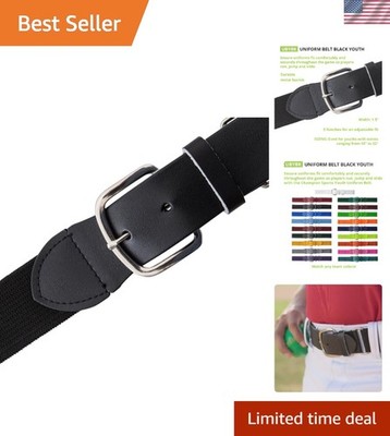 Adjustable Baseball & Softball Belt for Youth & Adults - 1.5'' Wide Comfort Fit