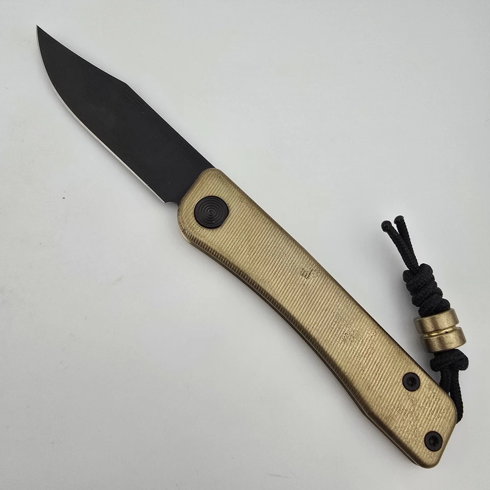 Tactile Knife Co. Bexar Cuchillo Plegable Bronce Negro DLC MagnaCut Junta Deslizante Cuentas Foto 3 de 4