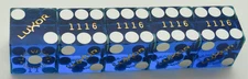 Luxor Casino Las Vegas NV Used Blue Polished Stick of 5 Dice