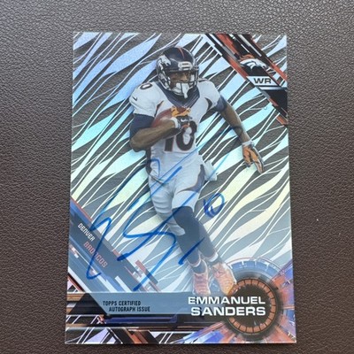2015 Topps High Tek Pattern Emmanuel Sanders Auto