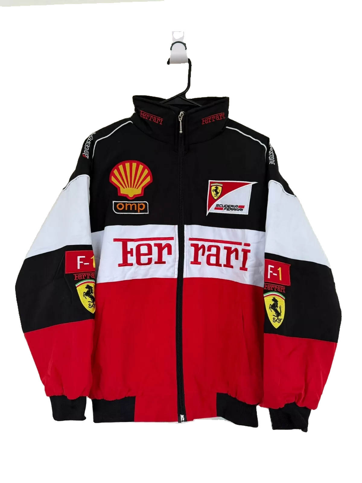 Vintage F1 Ferrari Jacket | Embroidered patches - Unisex Racing Jacket thumbnail 3