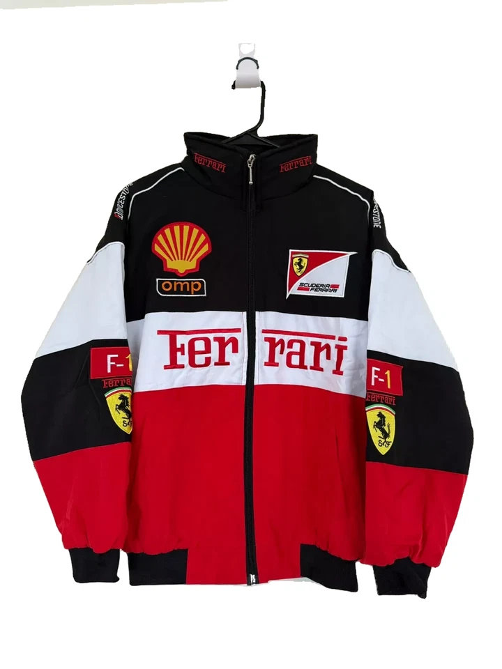 Vintage F1 Ferrari Jacket | Embroidered patches - Unisex Racing Jacket - Image 3 of 4