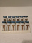 VTG Kitchen 12 Griffith's Milk Glass Spice Jars, Metal Lid, Rack, Label, Insert
