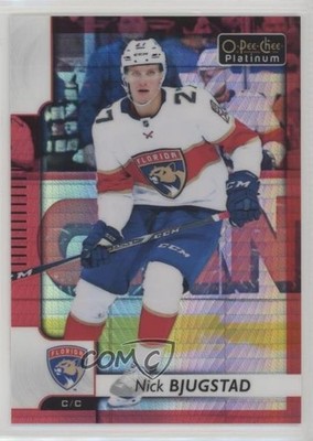 2017-18 O-Pee-Chee Platinum Red Prism 141/199 Nick Bjugstad #110 2sr