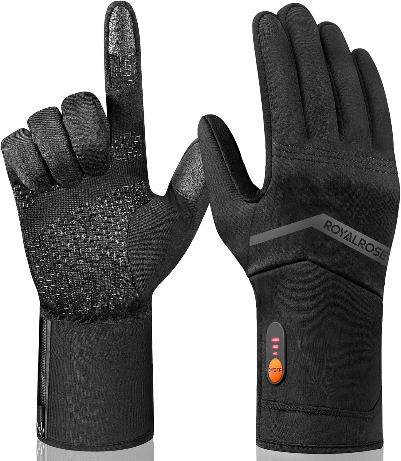 Royalrose Heated Gloves Liners for Men Women,Rechargeable Waterproof WARM Gloves