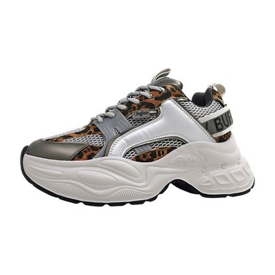 Buffalo Yuno One Damenschuhe sportlicher Schnürer Grau Freizeit